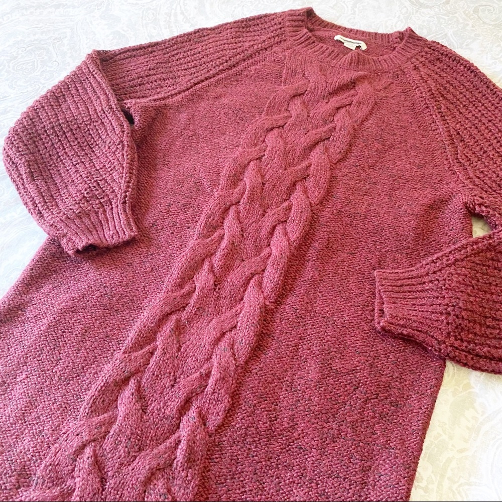 AMERICAN EAGLE Cable Knit Sweater Dress Medium NEW NWOT - Picture 3 of 8